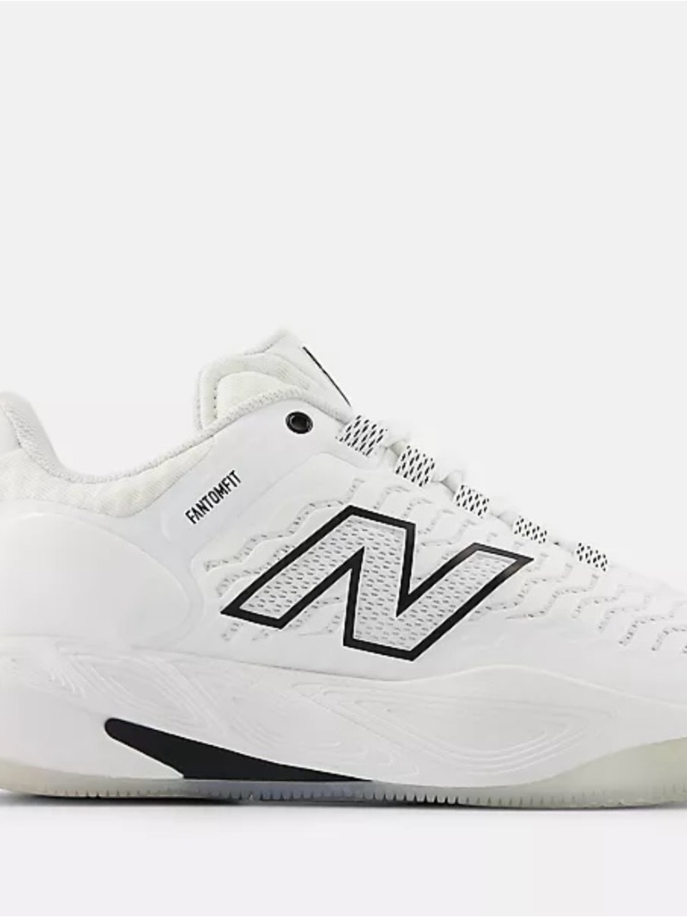 New Balance White and Black Tennis Sneaker